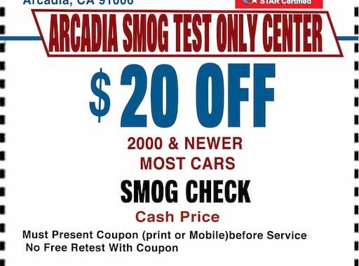 Smog Check Coupon Arcadia